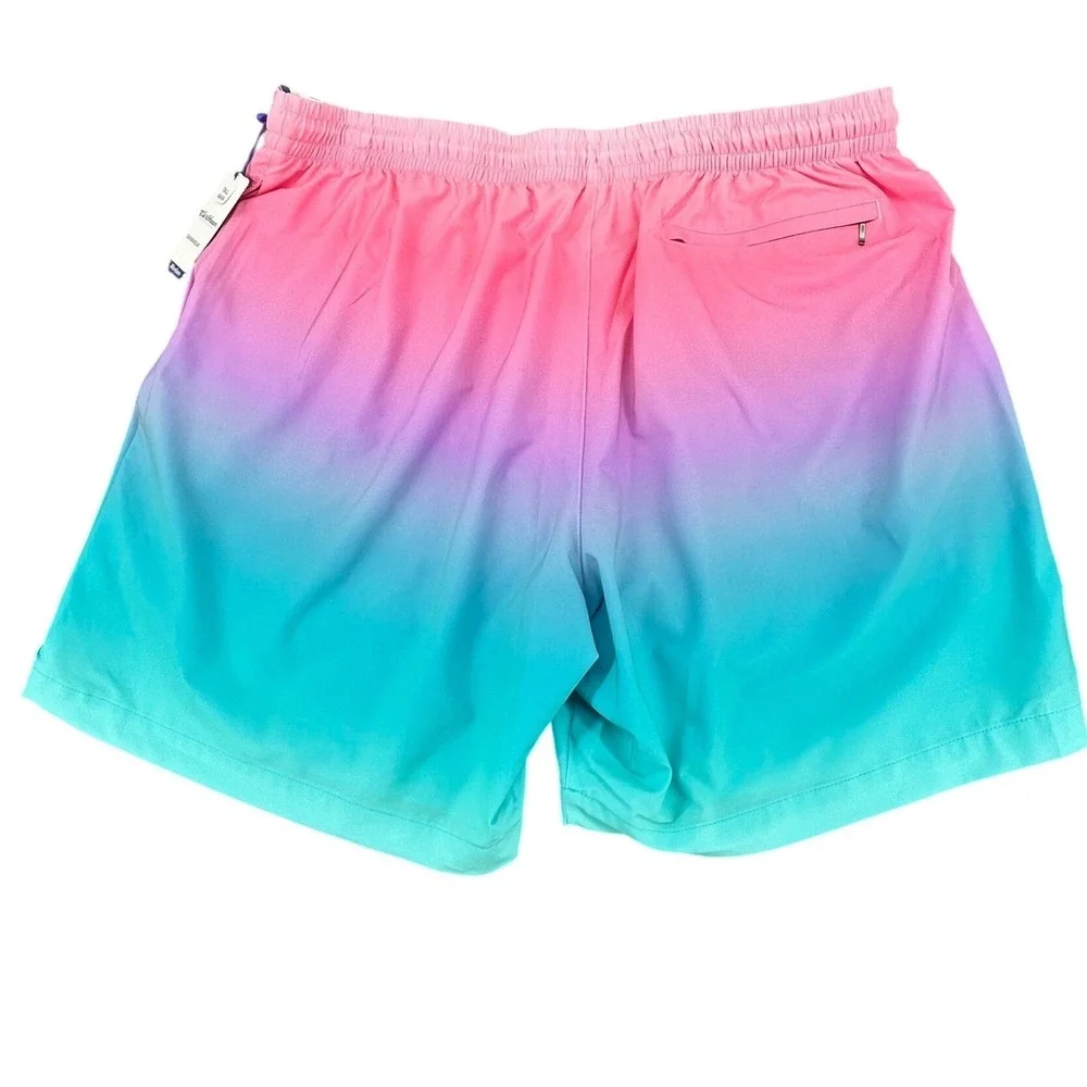 NEW Caribbean Swimwear Mens 3XB Pink Ombre Gradient Swim Trunks‎ 6 Inch Inseam - Picture 5 of 8